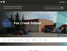 Tablet Screenshot of foxcreekschool.ca